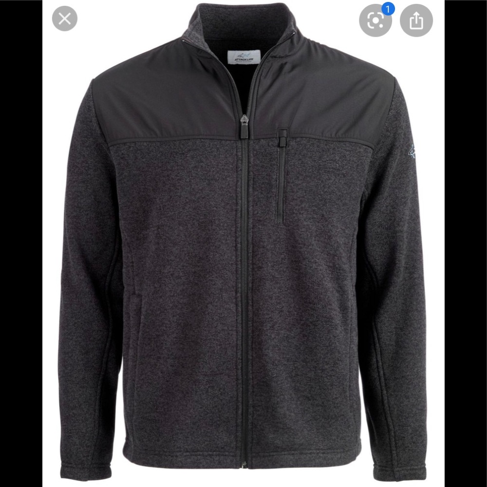 Greg Norman Colorblocked Zip Sweater